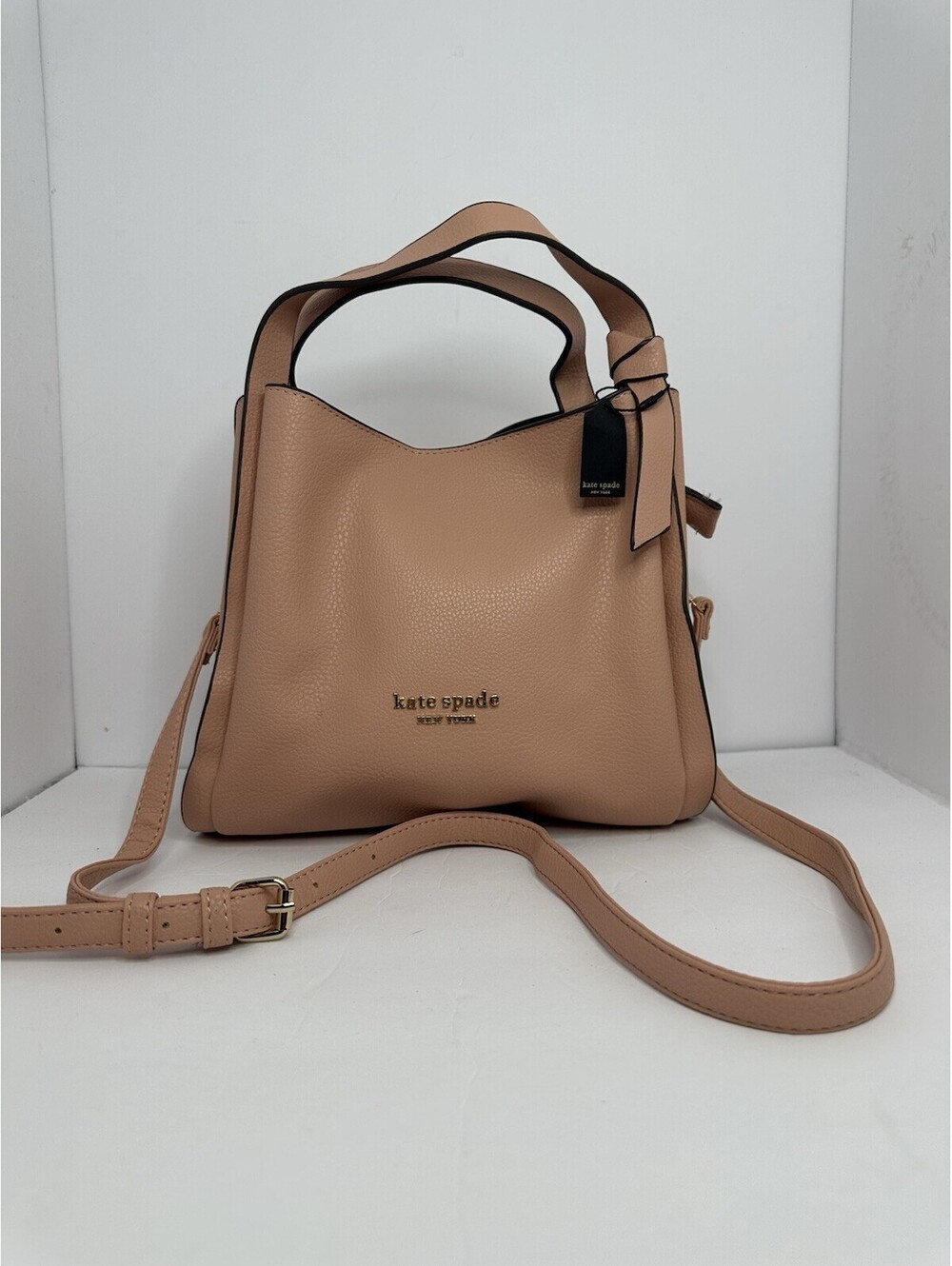 Kate Spade New York Knott Medium Leather Tote Pink Pebble Leather